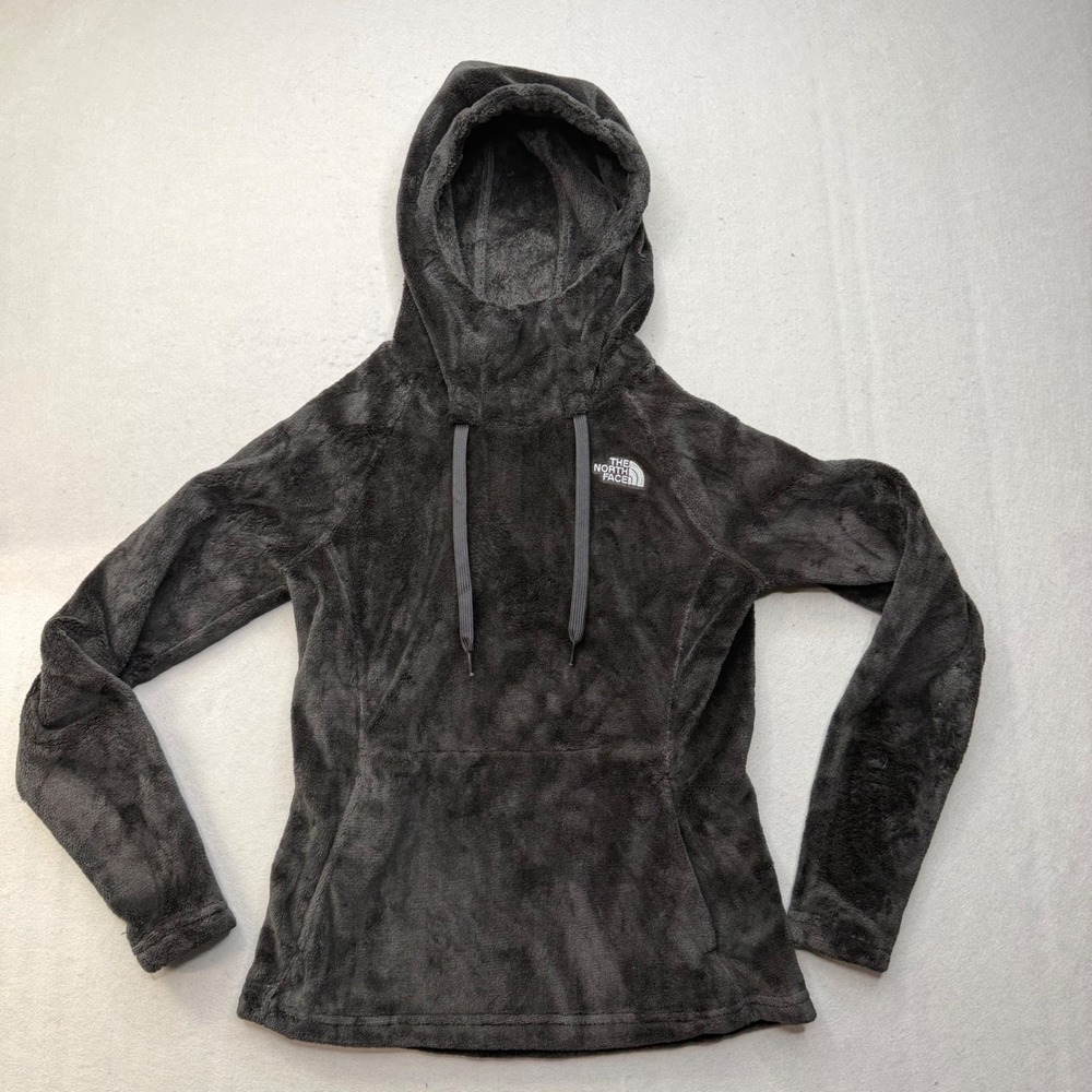 The North Face Osito Pullover Hoodie Black Pile Fleece NF00CUP4 Womens Small S